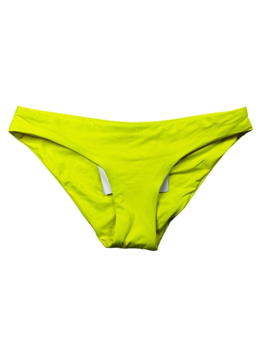 Becca Bikini Bottom Women XS Neon Yellow Stretch Swimwear Nylon Blend